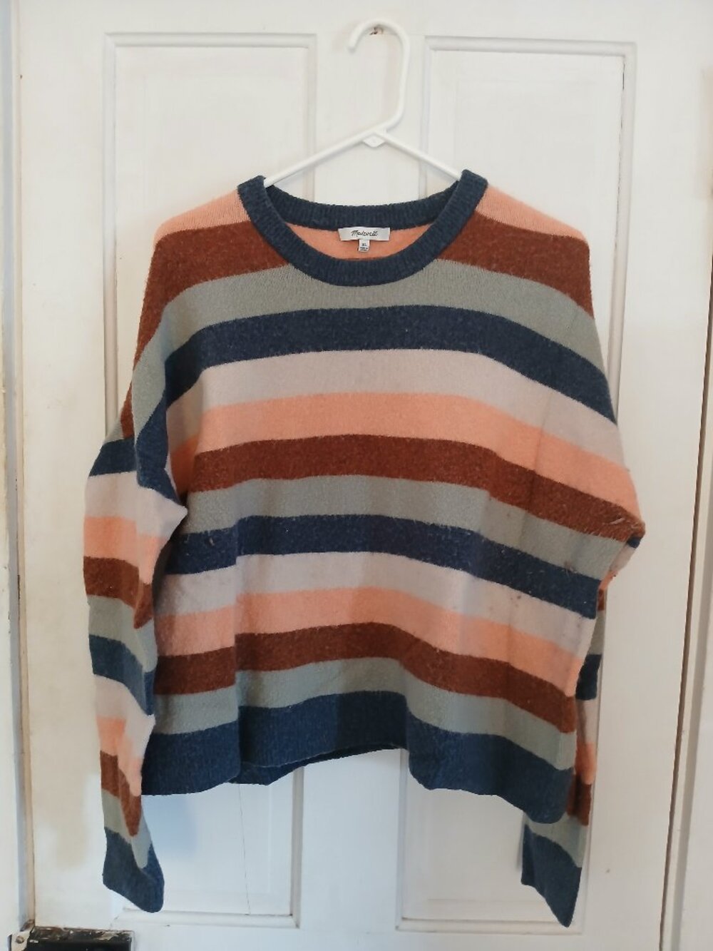 Madewell Multicolor Striped Sweater Women’s XL Colorful Pullover